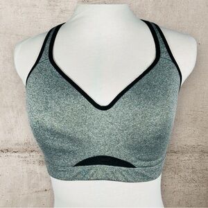 Old Navy Active Go Dry sports bra racer back 36D gray black pullover 2 bras
